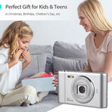1080P w 32GB TF Card Video Camera 50MP Photo Dual Lens 2.4“ Screen 8X Digital Zoom Built-in Battery