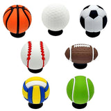 7PCS Mini 3D Ball Hole Charms DIY Matching Decoration Replacement Golf Tennis Softball Fit Clogs Sandals Shoe