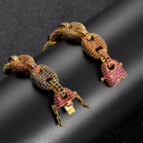 Colorful Zircon Pig Nose Chain Coffee Bean Chain
