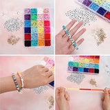 4800 Piece Clay Polymer Flat Round Set,130 Pieces Of Letter Beads Lobster Clasp And Jump Ring, Suitable For DIY