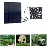 20W 12V Exhaust Air Extractor Mini Ventilator Solar Panel Powered Fan for Dog Chicken House Greenhouse