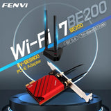 NEW FENVI WIFI7 PCIE 8774Mbps BE200 BT5.4 Gaming Tri Band2.4G/5G/6GHz Desktop Wireless Network Card Adapter For Win10/11