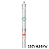 220V 0.95KW Large w Household Stainless Steel Deep Anti Sand High Lift Clean Water Pump Well Agricultural