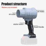 1000W Turbo Violent 568g Thrust Stepless Speed High Power Turbofan Leaf Blower Handheld Mini Jet Fan for Battery
