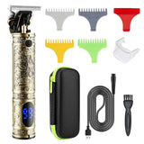 RESUXI LM-400/300/800/911 Stainless Steel T Blade Trimmer Men Shaver Rechargeable Baldheaded Hair Clippers Cutting hine