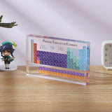 Chemical Element Display Acrylic Periodic Table Kids Teaching School Display With Real Elements Samples Letter Decoration