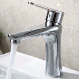 1pc Brass Bathroom Sink Faucet, Single-hole Cold Water And Hot Water Universal Faucet, Suitable For Bathroom/washstand