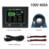 10-100V 50A 100A 200A 300A 400A Bidirectional Current Detection Coulomb Meter 3.5-inch Touch Screen Battery Level Indicator
