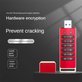 1 PCS Secure USB Drive Encrypted USB Flash Drive Hardware Password Memory Stick With Keypad USB 3.0 Disk Flash 128GB