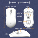 Darmoshark M3s Mini Gaming Mouse - 2KHz, E-sports, Wired & 2.4G Wireless & BT5.0, 26000DPI Optical Sensor for Laptop