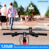 Bike Electronic Loud Horn ABS 120db Safety Electric IPX4 Speaker Alarm Ring Bicycle Handlebar Warning Bell