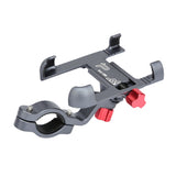Universal Bike Holder Scooter Handlebar 360 Degree Rotating Mount Mobile Phone Aluminum Alloy Clamp Sier Grey