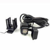 100cm SAE To Cable Adapter 3.1A Waterproof Motorcycle USB Charger Kit Dual Port Power Socket for Phone Tablet GPS