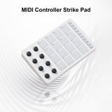 Controller Pad with RGB Backlight - MIDI Keyboard with BT Connection, Low Latency, 3.5mm Output Interface and 16 Strike Pads