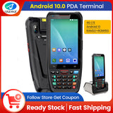 Android 10 Handheld POS PDA Terminal 1D 2D QR Barcode Scanner Reader Support 3G 4G GPS WiFi Bluetooth with 4.0 Inch Touchscreen