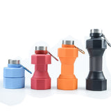 650ml Sports Silicone Multifunctional Foldable Dumbbells Outdoor Camping Cycle Water Bottle Home Fiess Equipment
