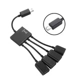 1 to 4 OTG Converter Cable Portable Data Transmission Practical Mini Charging Adapter