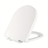 1pc Toilet Seat Cover, Bathroom Soft Close Elongated U Shape Toilet Bowl Lid, PP Thickened Toilet Cover