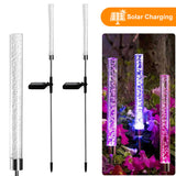 2Pcs Decorative Solar Bubble Waterproof Outdoor Spike Light Auto ON/OFF Pathway Lights for Lawn Garden