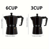 1pc Classic Stovetop Espresso And Coffee Maker, Moka Pot For Italian And Cuban Café Brewing, Greca Coffee Maker