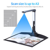 BK52 Portable Book & Document Camera - Capture A3 Size, HD 10 Mega-pixels, USB 2.0 High Speed Scanner with LED Light for ID Cards