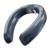 Portable USB Hanging Neck Mute LED Digital Display Bladeless Mini Electric Fan - Surround Air Outlets, for Outdoor Sports