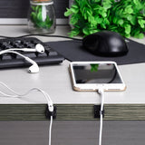 100Pcs Adhesive Clips Management Wire Clamps Cable Tie Holder for Car, Office and Home
