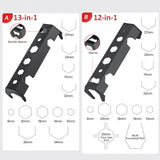 12 Sizes Multifunctional Basin Faucet Plumbing Pipe Tools Plumbers Universal Repair Install Sink Wrench Set