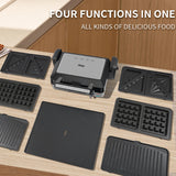 Household Multipurpose Waffle Maker, Sand hine, BBQ Barbecue Non-stick Baking Tray, 1200W High Power,Dropship, 4 in 1