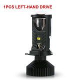 Y6D H4 LED Headlight Projector Lens with Fan Cooling 90W Automobile Hi Lo Beam Bulb 12V 6000K RHD LHD