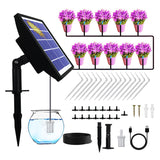 Automatic Drip Kit - Anti-siphon Solar Powered Irrigation System for Garden Balcony, 1-600s Timer, Easy DIY