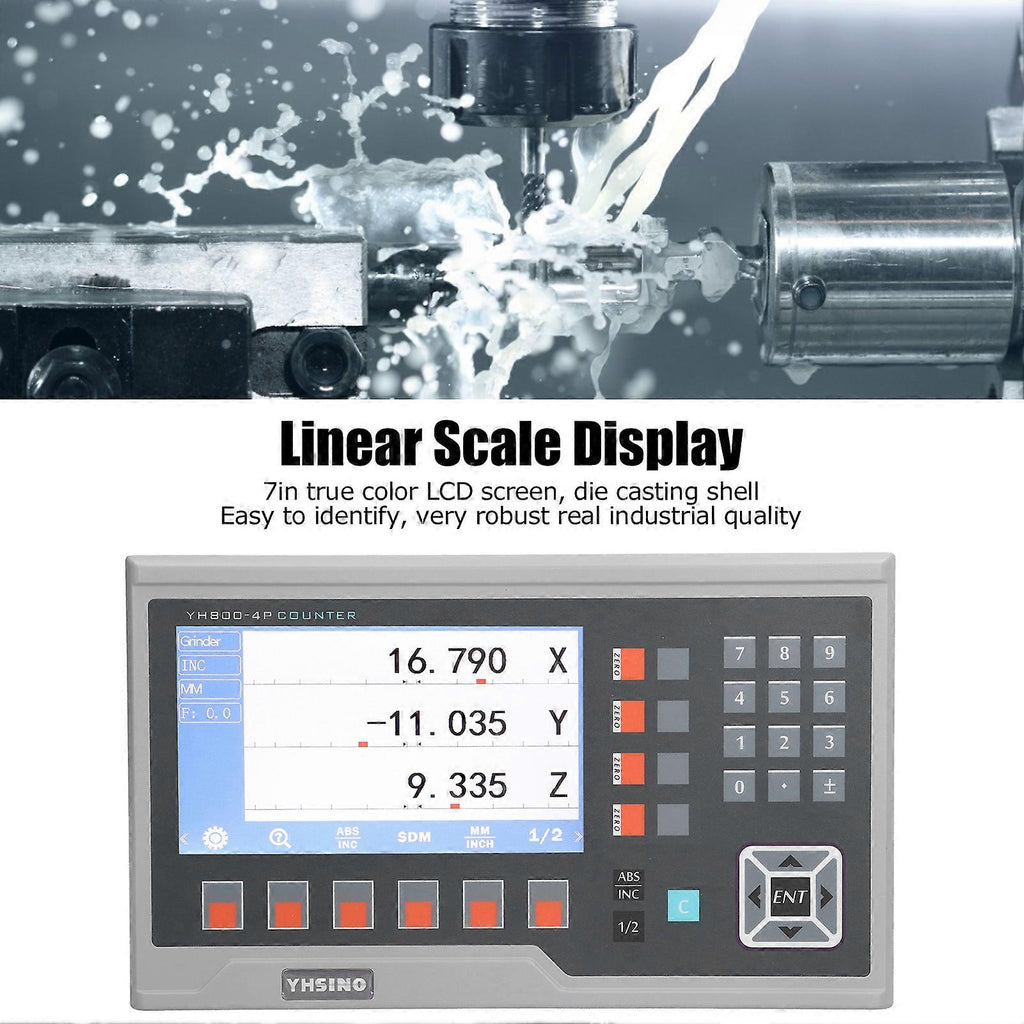 Linear Geating Scale LCD Digital Readout Linear Scale Encoder Magnetic Grating for Lathes M ...