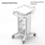 Beauty Salon Equipment Trolley Holder - Rolling Cart with Roller Wheels and Aluminum Stand for Personal Care Appliance Parts