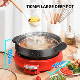Multifunction 2 in 1 Electric Hot Pot & Barbecue Stove - 7L Capacity, 1300W