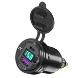 Waterproof Hella Din Plug to ON-Off Switch 30W USB C PD3.0 QC3.0 Quick Charge Voltmeter Ducati Triumph Motorcycle