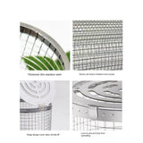 Sier Cage Outdoor Grilling,BBQ Rolling Grilling Mesh Cylinder For Barbecue Meat Vegetable,Fries