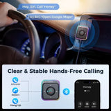 Car 5.3 Enhanced Dual Mics ENC Noise Cancellation 3.5mm AUX Adapter Bluetooth Wireless Receiver