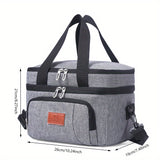 1pc, Waterproof Oxford Fabric Insulated Cooler Bag for Outdoor Activities, Picnics, School, Office, Travel, and Home Kitchen Use