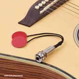 Acoustic Guitar Adhesive Instrument Pickup Mini Transducer with 1/4 Inch Jack for Violin Mandolin Ukulele