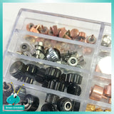 100pcs/box Steel Box Assort Size Watches Parts Replacement Watch Crown for Watchmaker Repair