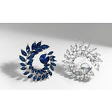 Shining Round Brooches For Women Unisex Crystal Big Flower Party Office Brooch Pin Gifts