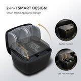 NEW 2 in 1 Foot and Leg Massager - Foldable Ottoman. Calir Compression, Shiatsu Roller, Vibrating Massage with Heat. K68 Model.