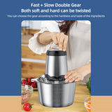 Electric Meat Grinder - 3L Large Capacity, Stainless Steel, 2 Gears, 300W High Power for Kitchen
