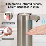 1pc Touchless Automatic Soap Dispenser - 9oz Stainless Steel Lotion Dispenser for Bathroom - Convenient and Hygienic Countertop Soap Dispensers - Perfect Bathroom Accessories