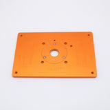 Trimming Machine Flip Plate Aluminum Router Table Insert Plate with Bushing and Cover for Electric Wood Milling Guide Table