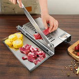 Stainless Steel Manual Frozen Slicer - Ideal Tool for Home Kitchens to Cut Minced Lamb, Bone, Meat, Chicken, Duck, and Fish
