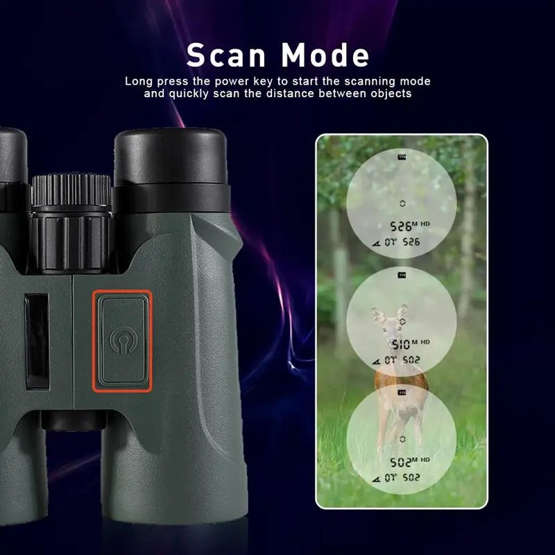 Laser Binoculars Rangefinder 10X42 Distance Meter 1200m Range Finder S ...