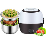 1/2/3 Layers Stainless Steel Rice Office Worker Plug In Electric Heating Thermal Insulation Lunch Box