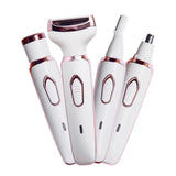 Women's Electric 4in1 Four Whole Body Epilator Usb Rechargeable Private Parts Shaver