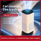 1pc Portable Car Air Purifier with USB Type-C, 3 Speeds, and Night Light